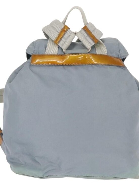 PRADA Backpack Nylon Light Blue Silver Auth 163044 main image 9